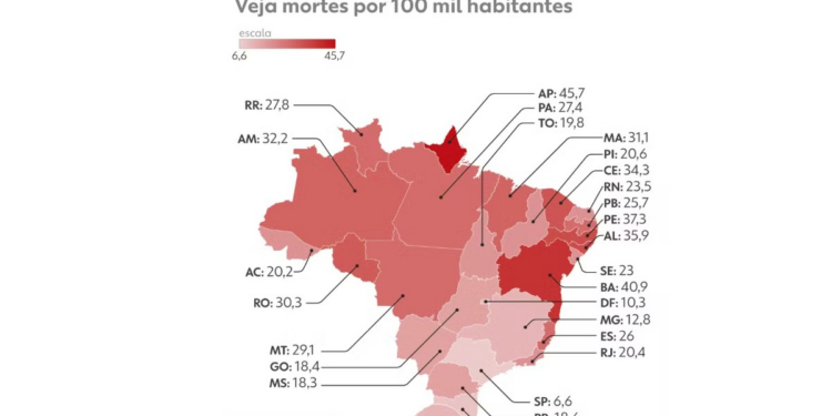 Atlas da Violência: Grande Recife tem duas cidades entre as 20 mais violentas do Brasil